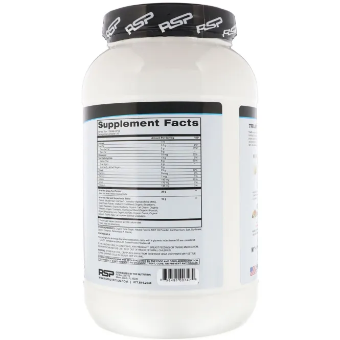 RSP Nutrition, Truefit, Grass-fed Protein Shake, Cinnamon Churro, 2 lbs (940 g)