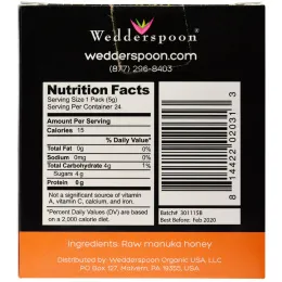 Wedderspoon, Мед на ходу, KFactor 16, 24 пакета, 5 г каждый