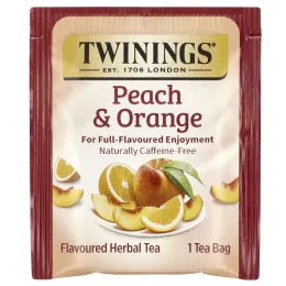 Twinings, Herbal Tea, персик и апельсин, без кофеина, 20 чайных пакетиков, 50 г (1,76 унции)