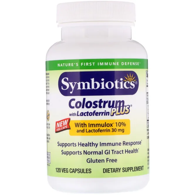 Symbiotics, Colostrum with Lactoferrin Plus, 120 Veg Capsules
