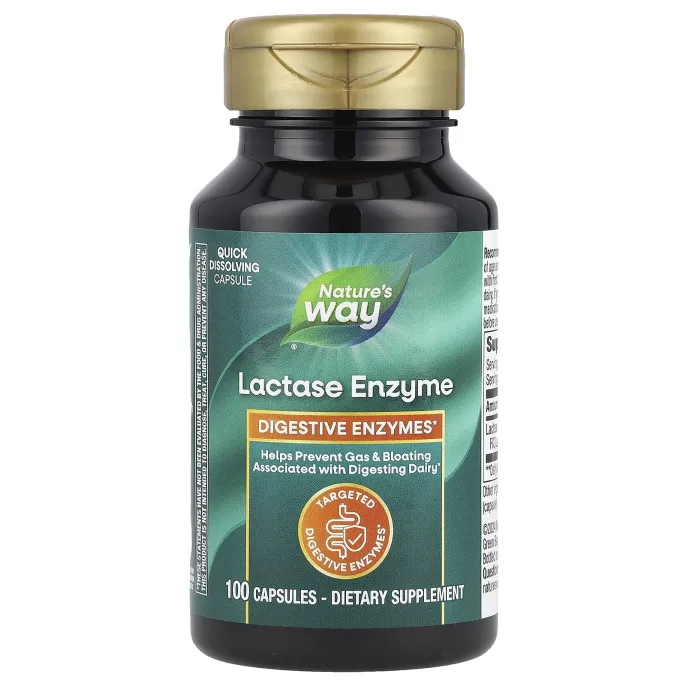 Nature's Way, Формула фермента лактазы, 100 капсул