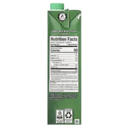 Pacific Foods, органический костный бульон, несоленый куриный, 907 г (32 жидк. унции)