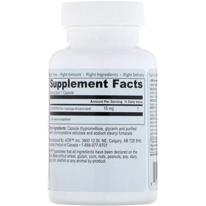 Advanced Orthomolecular Research AOR, Vinpo-15, 90 Vegan Capsules