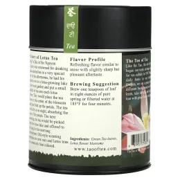 The Tao of Tea, Ароматизированный зеленый чай, лотос, 100 г (3,5 унции)