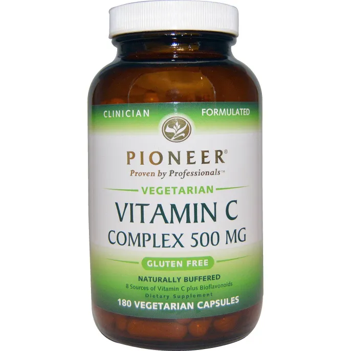 Pioneer Nutritional Formulas, Комплекс витаминов группы C, 500 мг, 180 растительных таблеток