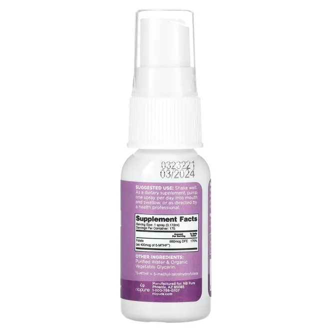 NB Pure, Метилфолат, 1 жидк. унц.