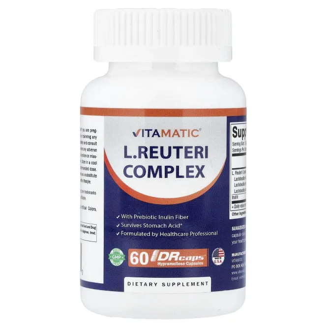 Vitamatic, Комплекс L.Reuteri, 60 капсул с гипромеллозой DRcaps®