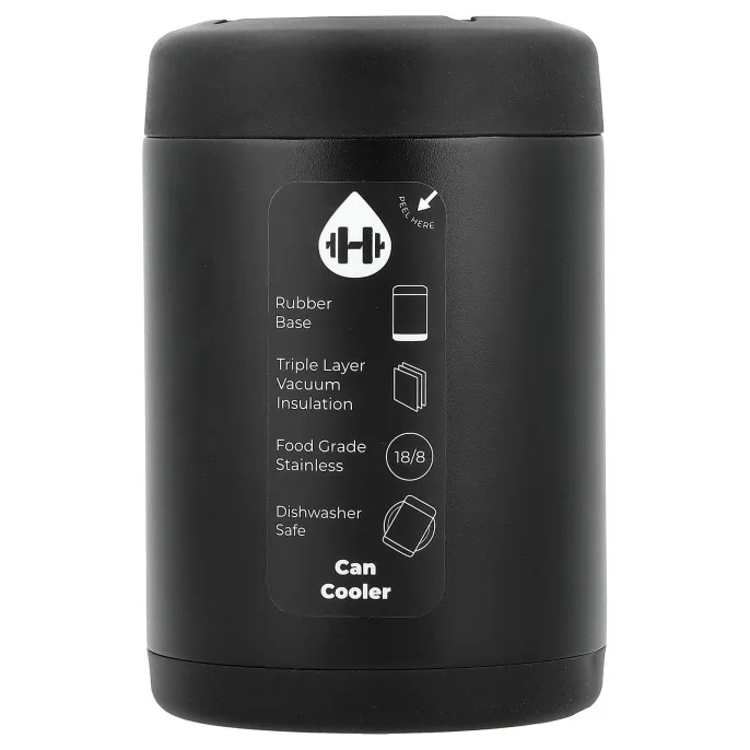 HydroJug, Охладитель для стандартных банок, черный, 12 унций