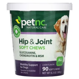 petnc NATURAL CARE, Природная забота о питомцах, Защита бедер и суставов со вкусом печени, 90 жевательных таблеток