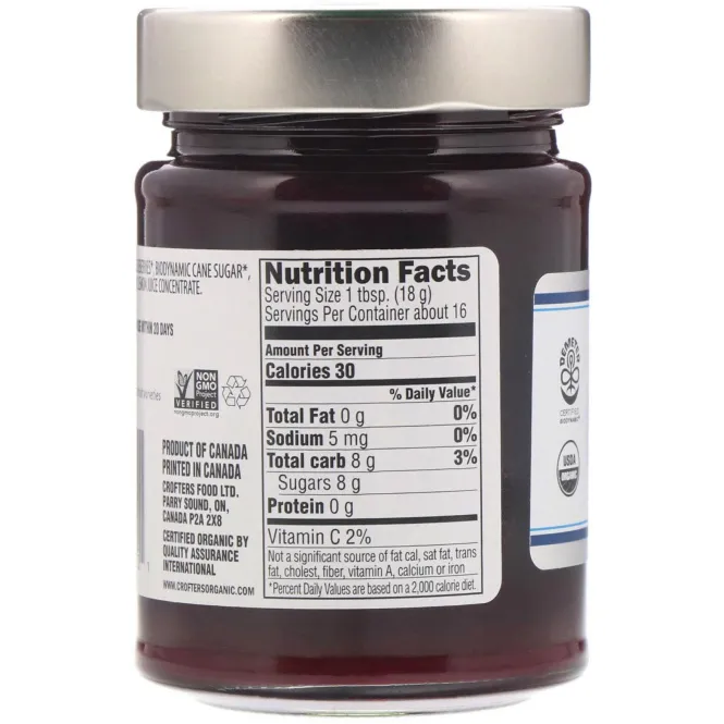 Crofter's Organic, Биодинамика, Премиум Спред, Голубика, 10 унций (283 г)