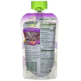 Sprout Organic, Veggie Power, Purple Carrot with Strawberry, Grape & Sweet Potato, 4 oz (113 g)