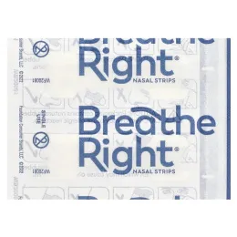 Breathe Right, Полоски для носа, средние / средние, прозрачные, 30 полосок