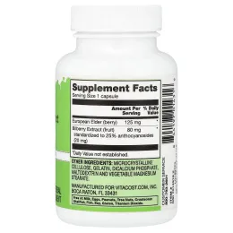 Vitacost, Bilberry Extract Including Elderberry, 90 Capsules