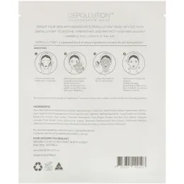 Bondi Chic, Depollution, увлажняющая и восстанавливающая тканевая маска, 1 шт., 35 г (1,24 жидк. унции)