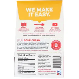 Cultures for Health, Настоящие кислые сливки, Заквасочная культура, 0,06 унц. (1,6 г)