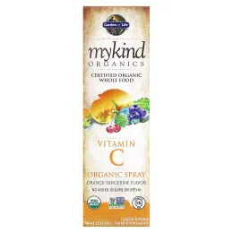 Garden of Life, mykind Organics, витамин C, органический спрей, апельсин-мандарин, 2 жидких унций (58 мл)