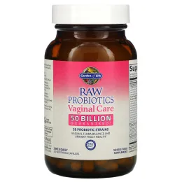 Garden of Life, Сырые пробиотики для вагинального здоровья, 30 капсул на растительной основе