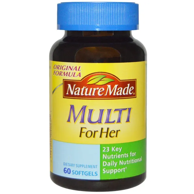 Nature Made, Мультивитамины для женщин, 60 гелевых капсул
