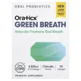 Oraticx, Green Breath, пробиотики для полости рта, мята, 30 пастилок