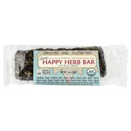 Gopal's, Happy Herb Bar, батончик с сине-зеленым вкусом, 45 г (1,6 унции)