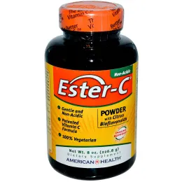 American Health, Ester-C, порошок с цитрусовыми биофлавоноидами, 8 жидких унций (226.8 г)