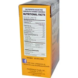 HealthSmart Foods, Inc., ChocoRite, кальций, шоколад и карамель, 12 пакетиков, 12 г каждый