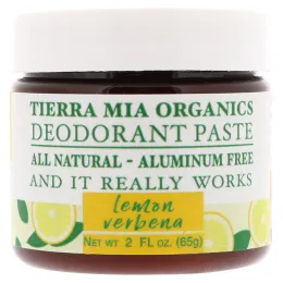 Tierra Mia Organics, Паста-дезодорант, лимон и вербена, 65 г (2 жидкие унции)