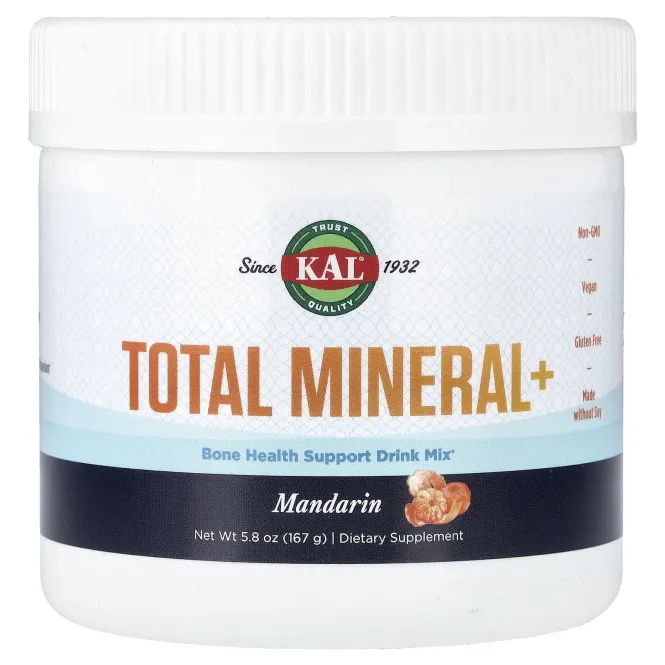 KAL, Total Mineral+, со вкусом мандарина, 167 г (5,8 унции)