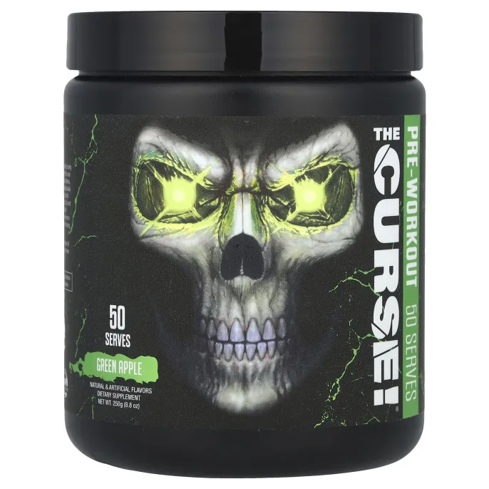 JNX Sports, The Curse, предтренировочная добавка, зеленое яблоко, 250 г