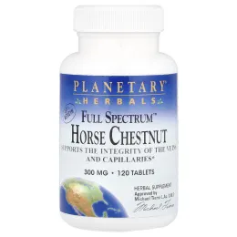 Planetary Herbals, «Полный спектр», конский каштан, 300 мг, 120 таблеток