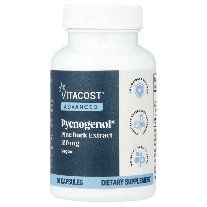 Vitacost, Advanced, экстракт сосновой коры Pycnogenol®, 100 мг, 30 капсул