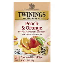 Twinings, Herbal Tea, персик и апельсин, без кофеина, 20 чайных пакетиков, 50 г (1,76 унции)