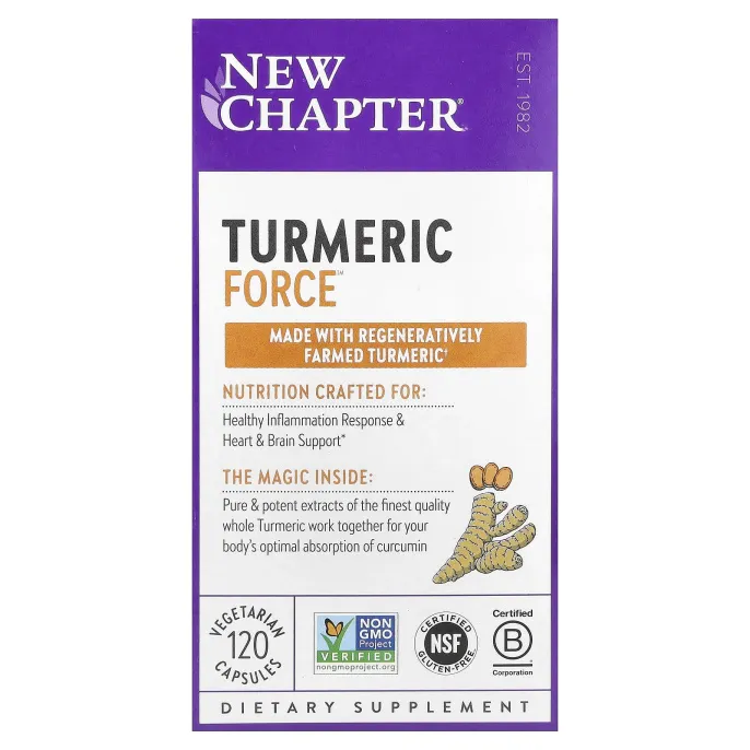 New Chapter, Растительные капсулы Turmeric Force, 120 шт.