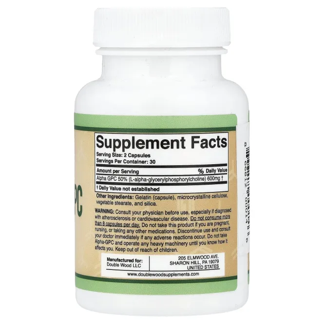 Double Wood Supplements, альфа-ГФХ, 300 мг, 60 капсул