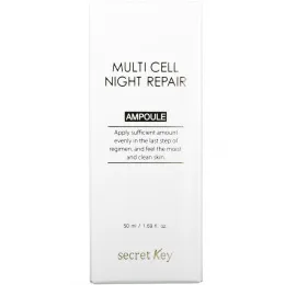 Secret Key, Multi Cell Night Repair Ampoule, ночная восстанавливающая ампула, 50 мл (1,69 жидк. Унции)