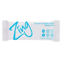 Zing Bars, Vitality Bar, Coconut Cashew Crisp, 12 Bars, 1.76 oz (50 g) Each