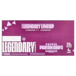 Legendary Foods, протеиновые чипсы, барбекю, 7 пакетиков по 36 г (1,3 унции)