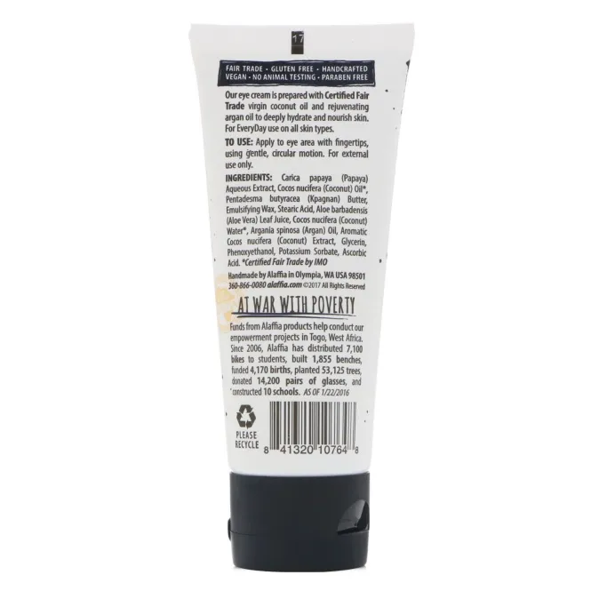 Everyday Coconut, Крем для кожи вокруг глаз, восстанавливающий, для всех типов кожи, чистый кокос, 88 мл