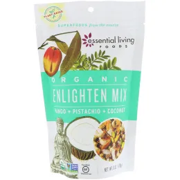 Essential Living Foods, Органический продукт, энергетическая смесь, манго + фисташки, + кокос, 6 унц. (170 г)