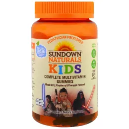 Sundown Naturals Kids, Детские жевательные мультивитамины, Звездные войны, со вкусом ягод, малины и ананаса, 60 штук