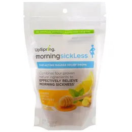 UpSpring, Morning SickLess, лимоно-имбирные леденцы, 4 унции (112 г)