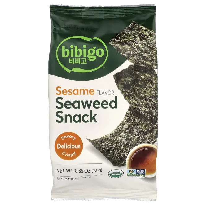 Bibigo, Seaweed Snack, кунжут, 10 г (0,35 унции)