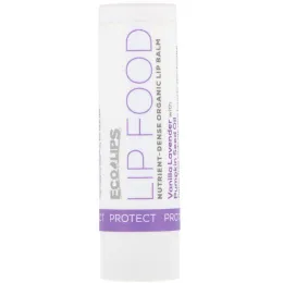 Eco Lips, Lip Food, защита, органический бальзам для губ, ваниль, лаванда и масло семян тыквы, 4,25 г (0,15 унции)