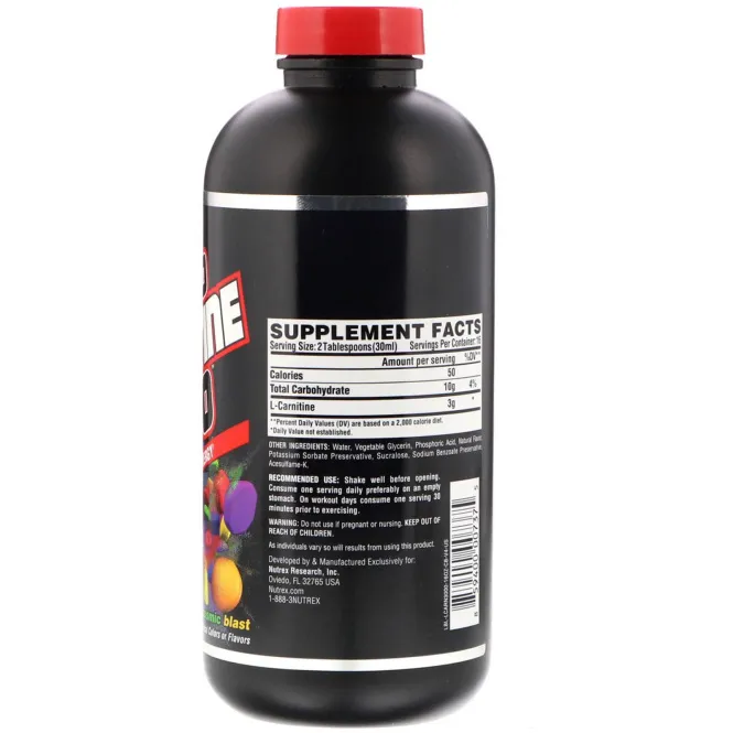 Nutrex Research, Жидкий карнитин 3000, Космический заряд, 16 ж. унц.(480 мл)