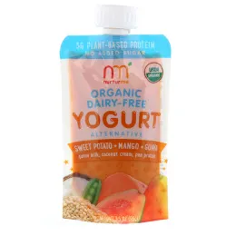 NurturMe, Органическая альтернатива йогурту, батат, манго, гуайява, 4 пакетика, по 99 г каждый
