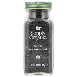 Simply Organic, Семена черного кунжута, 80 г (2,82 унции)