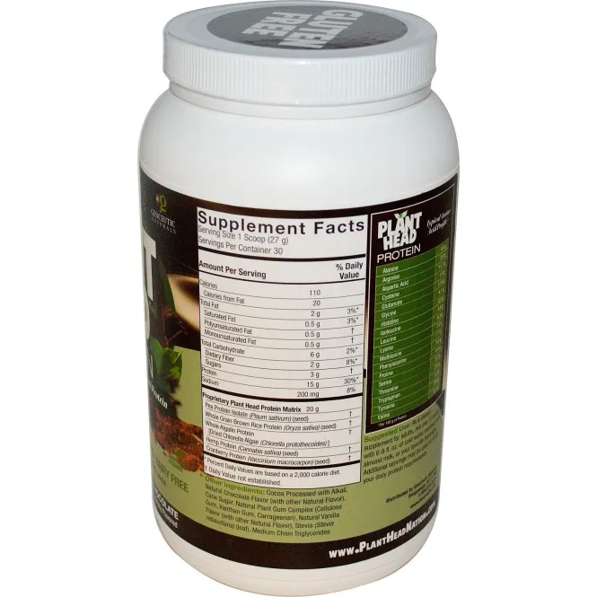 Genceutic Naturals, Протеин Plant Head, шоколадный вкус, 1,8 фунта (810 г)
