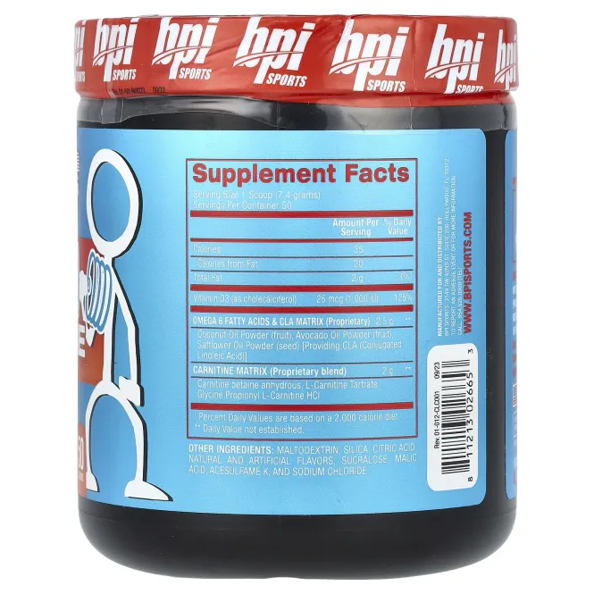 BPI Sports, конъюгированная линолевая кислота + карнитин, фруктовый пунш, 10,58 унц. (300 г)