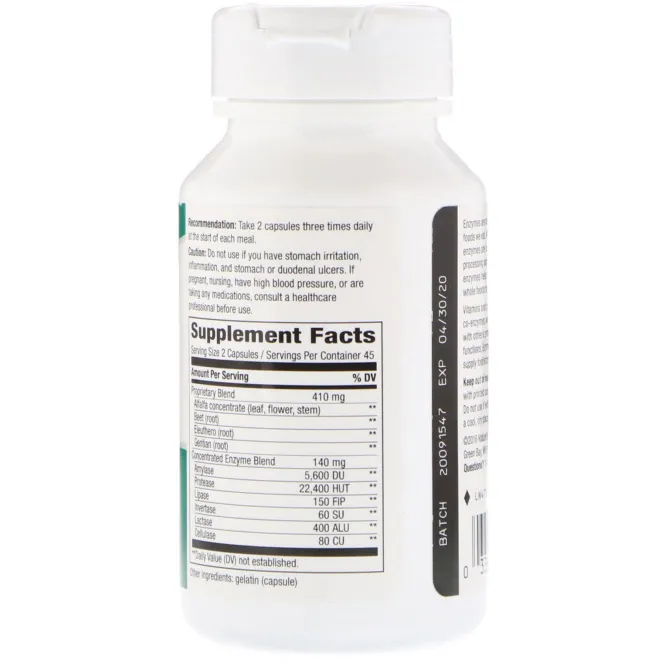 Nature's Way, Broad Spectrum Formula, Enzyme Active, 90 Capsules