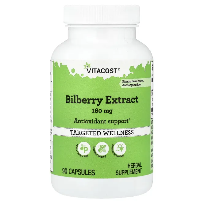 Vitacost, Bilberry Extract, Standardized, 160 mg, 90 Capsules